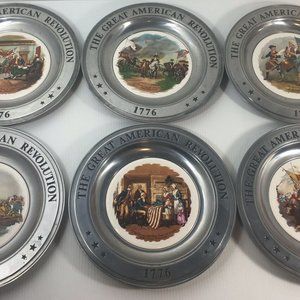 Collector Plate Canton Pewter American Revolution